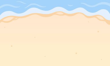 Beach with sand and sea background. Illustration of beach background.