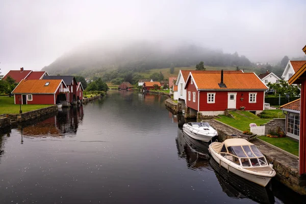 Scenic View Beautiful Harbor Norway — Stok fotoğraf