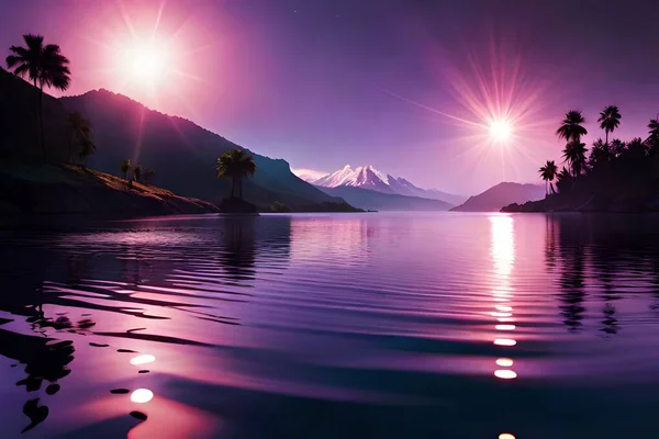 Nascer Sol Sobre Lago Atitlan Guatemala América Central — Fotografia de Stock