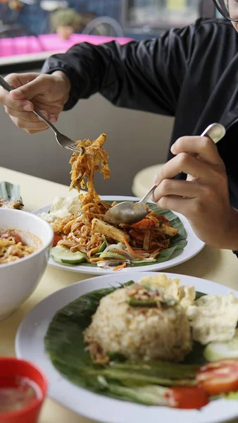 Крупним Планом Вид Смачну Азіатську Їжу — стокове фото