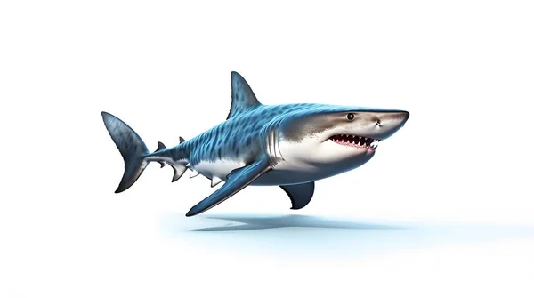 Renderização Tubarão Grande — Fotografia de Stock