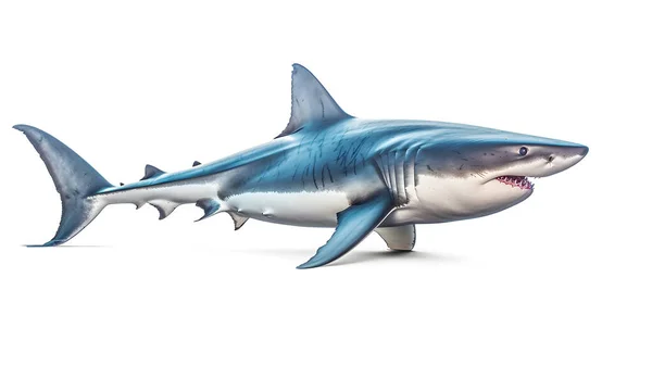 白鲨3D立方厘米的渲染 — 图库照片