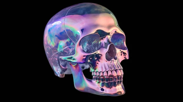 带霓虹灯的3D渲染耳机 — 图库照片