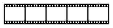 Film şeridi. Retro film şeridi. Video film şeridi. Bant fotoğraf karesi, video film şeridi. Vektör EPS 10
