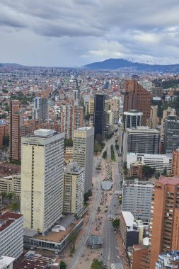 Bogota şehrinin havadan görünüşü