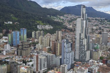 Bogota şehrinin havadan görünüşü