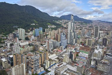 Bogota şehrinin havadan görünüşü