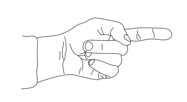 Zeigende Hand Mit Fingervektorkunst — Stockvektor