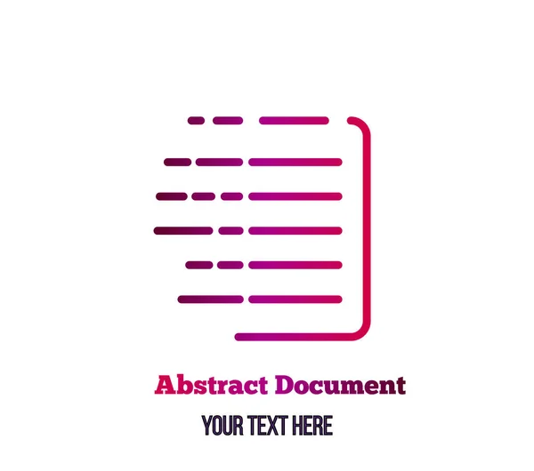 Abstract Business Office Document Logo. Office work and official documentation concept