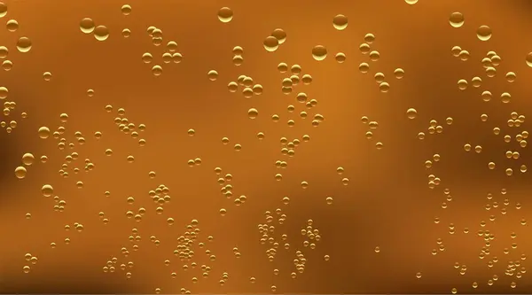 ビールバブルの背景 カップで泡立つ現実的なエール — ストックベクタ