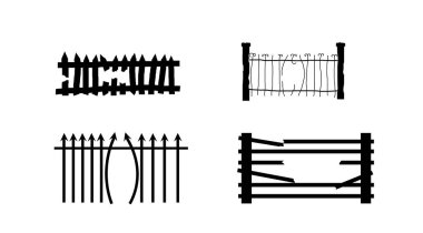 Birkaç çit inşaat ve mimari vektör sanatı