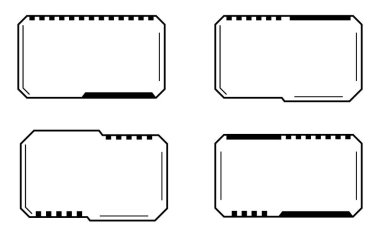 Kullanıcı Arayüzü Modern Teknoloji Çerçeve Seti. Dijital program kullanıcı panelleri vektörü