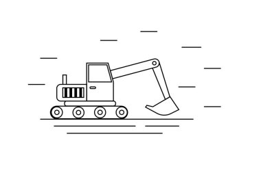 Kazı Hattı Sanatı. Teknoloji ve sokak konsept vektörü