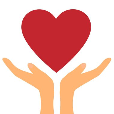 Eller Düz Tasarım 'ı Tutuyor. İlaç ve sağlık konsepti vektörü