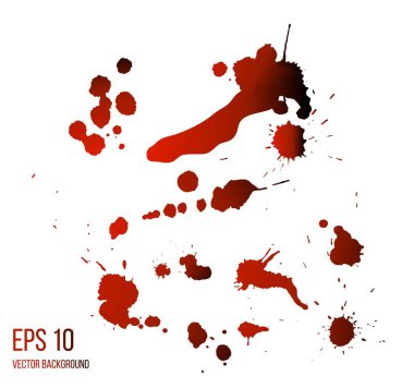 Kan damlaları. Grafiksel kaynaklar ve tasarım elemanları konsept vektörü