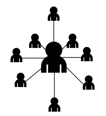 İnsanların Ağı Soyut Takım Çalışması Konsepti. İş ve insan ilişkileri konsept vektörü
