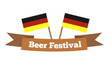 Alman Bayraklı Bira Festivali Bayrağı. Ulusal bayram kutlama konsepti taşıyıcısı