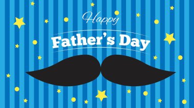 Bıyıklı ve Yıldızlı Babalar Günü 'nüz kutlu olsun. Uluslararası erkek bayramı kutlamaları