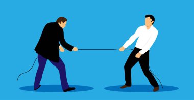 İp Çeken İki İş Adamı Yarışması. Beyaz yakalı iş adamları aktivite sanatı