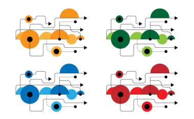 Soyut Teknoloji ve Elektrik Bağlantıları Sanat Elementi. Grafik tasarım elemanları ve kaynak vektör sanatı