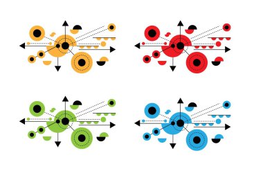 Grafik Tasarım Teknolojisi Projesi Hi Tech Element Çizgisi Renkli. Web ve yazılım arayüzü elementleri ve kaynak vektör sanatı