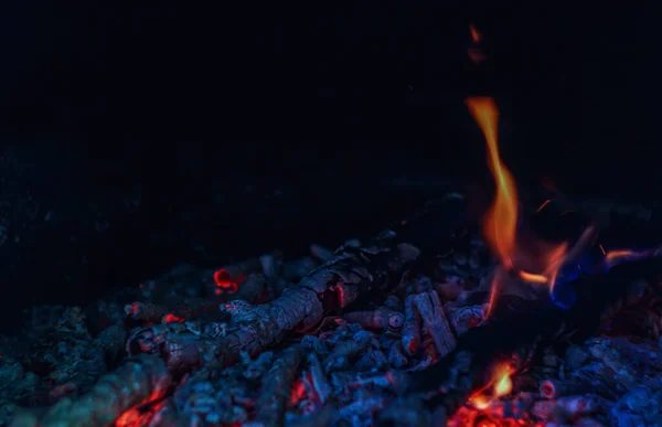 Горящий Огонь Огонь Горящий Очаге — стоковое фото