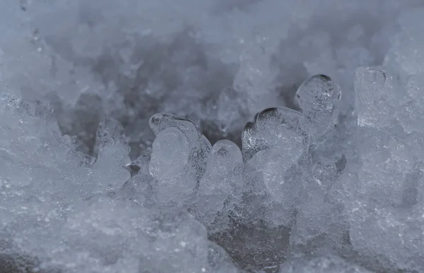 Neve Derretida Congela Inverno — Fotografia de Stock