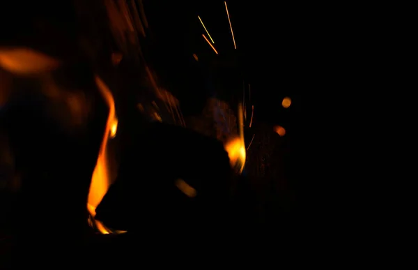 Tűz Sötétben — Stock Fotó