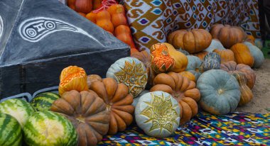                                Her çeşit balkabağı bir araya toplandı.
