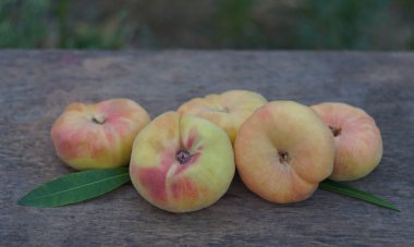                                Tahtaya bir sürü şeftali serpilmiş..