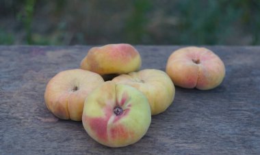                           Tahtaya bir sürü şeftali serpilmiş..     