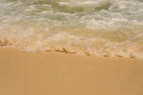 Fale Pianką Wybrzeżu Karaibów Meksyku — Zdjęcie stockowe