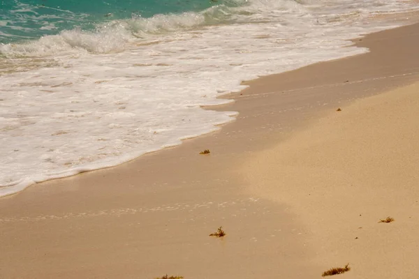 Olas Con Espuma Costa Caribeña México —  Fotos de Stock