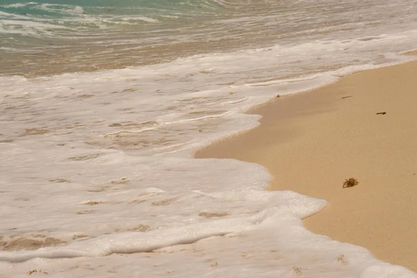 Волны Пеной Побережье Карибского Моря Мексике — стоковое фото