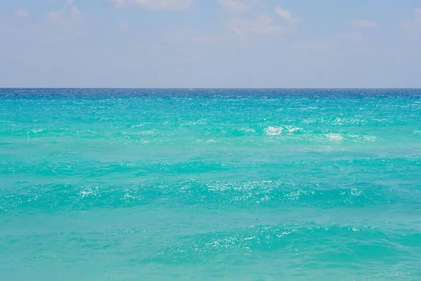 Horizont Nad Karibským Mořem Čistou Vodou Jako Pozadí — Stock fotografie