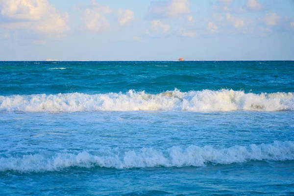 Waves Foam Caribbean Coast Mexico — Stock Photo, Image