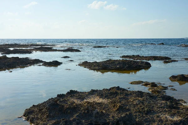 Costa Pedra Mar Mediterrâneo Chipre — Fotografia de Stock