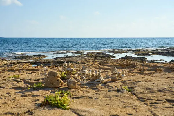 Каменное Побережье Средиземного Моря Кипре — стоковое фото