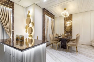 Lüks Mutfak Tasarımı. İtalyan mermeri ve granit tezgah