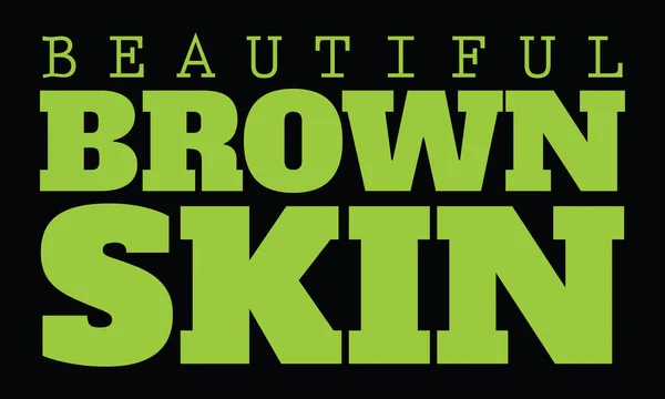 Beautiful Brown Skin Shirt Design — Image vectorielle
