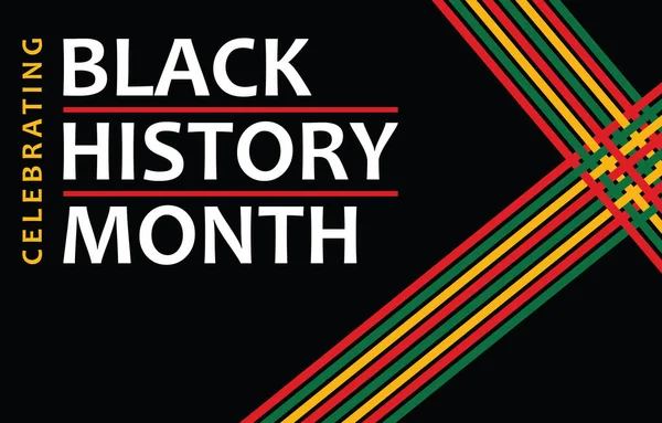黒い歴史の月を祝う ベクターイラスト — ストックベクタ