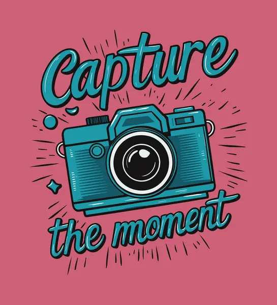 Anı yakala. Tişört tasarım şablonu.