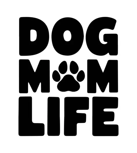 Köpek Anne Hayatı. Tişört tasarım vektörü