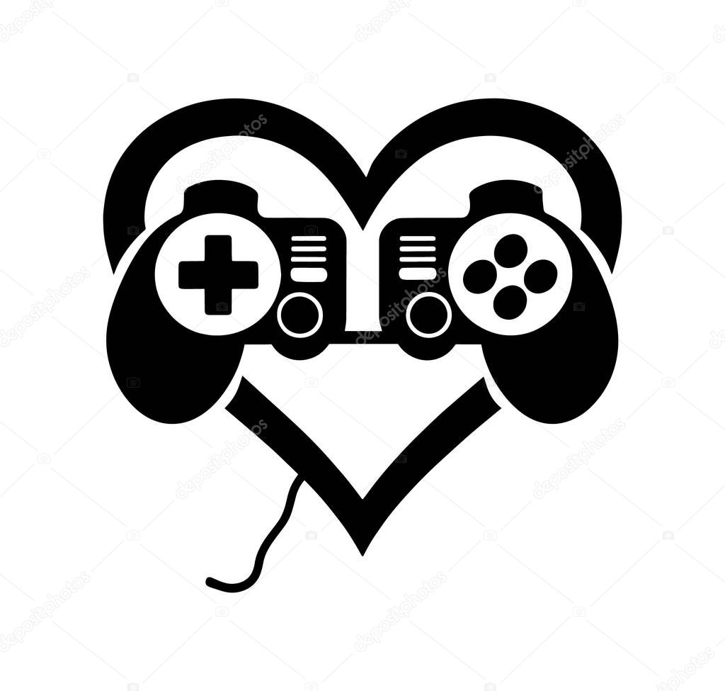 Gaming Heart Controller vector t-shirt design