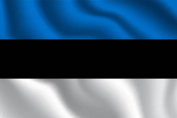 Estland National Flagga Vektor Illustration Med Officiella Färger Bakgrund Design — Stock vektor