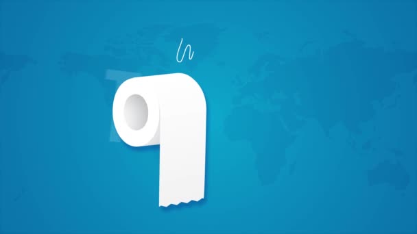 11月19日世界厕所日的滚动组织图解动画概念在一个孤立的背景下 — 图库视频影像
