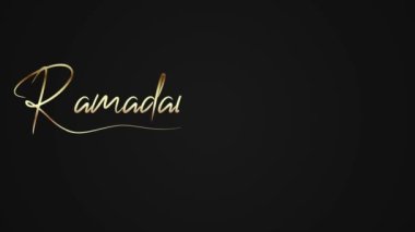 Ramazan Kareem ve Marhaban ya Ramazan 'da altın el yazısı animasyonları