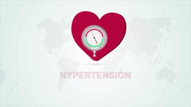Dünya Hipertansiyon Günü, ölçü steteskobu ve kalp illüstrasyonuyla 17 Mayıs