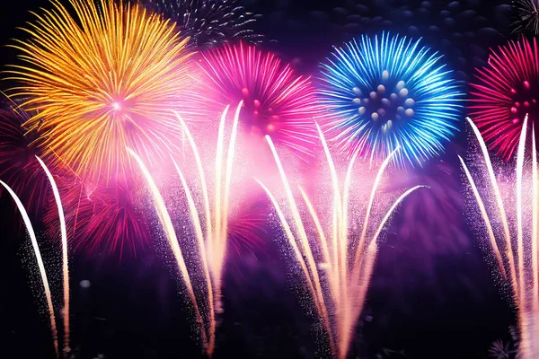 Έκρηξη Πυροτεχνήματα Νέο Έτος Φόντο — Φωτογραφία Αρχείου