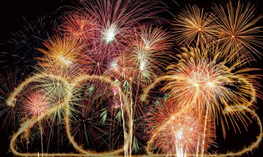 Yeni yıl havai fişek arka plan